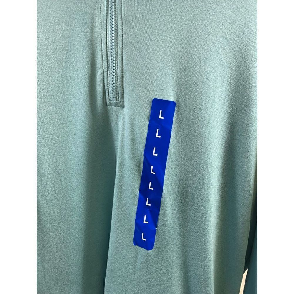 Three Dots Nile Blue 1/4 Zip Top Size L - Picture 6 of 13